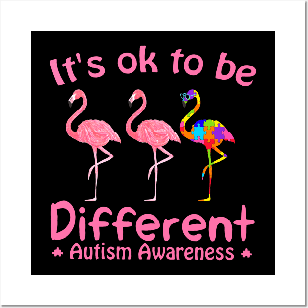 It's Ok To Be Different Autism Awareness Wall Art by Rumsa